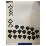 Army enlisted pin on rank: E-2 - E-4