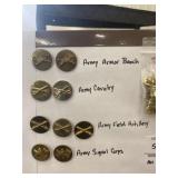 Army component dress uniform collar pins