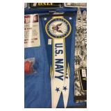 3 U.S. Navy Pennant Flags