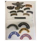Army shoulder and chest tabs