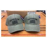2 Veteran Army Green Hats