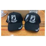 2 NEW POW MIA Black Hats