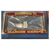 3 U.S. Marines License Plate Holders