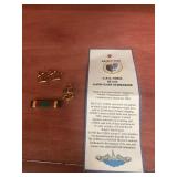 U.S Navy service ribbon, pins