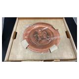 Vintage Copper Collectorï¿½s Plate and Franklin