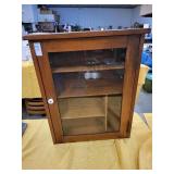 Wooden cabinet 18.5in x 5.5in x 24in. Tall