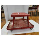 Metal seat on wheels