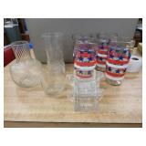 Assortment of glassware