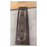 Vintage brass and wood level