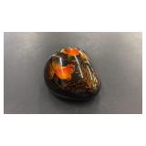 Vintage Hand Painted Asian Art Paperweight Black