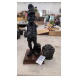 8 inch Coal miner figure, and coal bucket