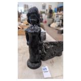 8.5 inch woman figure & large lump of coal