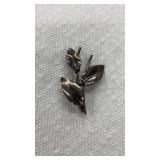 Sterling .925 Denmark N E FROM Flower Leaf Pin