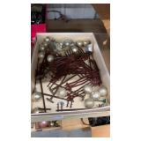 Vintage Glass Ornaments & Plastic Toy Fencing