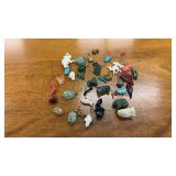 Lot of Carved Stone Animal & Fruit Charms