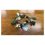 Hand Carved Soap Stone, Stones Charm Bracelet