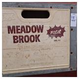 Vintage Meadows Brook Dairy milk crate.
