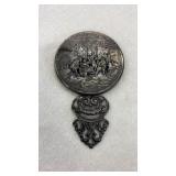 Hans Jensen Silver Plate Beveled glass Made in