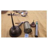 Vintage oil containers