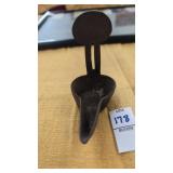 antique, hand-forged iron Betty lamp