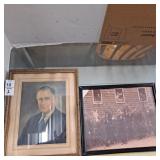 Vintage print portrait of Franklin D. Roosevelt,