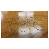Lot of 5 Sterling Silver .925 Bracelets