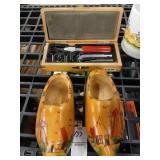 Wooden shoes made in Holland, and X-ACTO knife