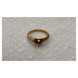 18K Gold Marked Ring No Stone