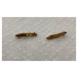 Set of 2 10k Gold Marked Pins