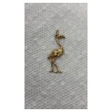 RA Marked Gold Flamingo Charm