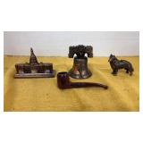 Cast Metal Liberty Bell, U.S. Capitol, and Dog,