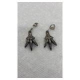 Set of Sterling Silver .925 Crow Claw Earrings