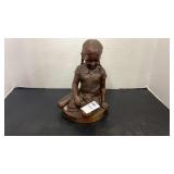 Girl with Cat by Charles Parks Bronze Sculpture,