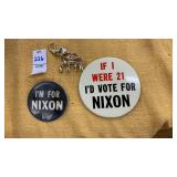 Pres. Nixon Commemorative Pins