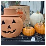 Handmade Georgia Red Clay pumpkin face,other