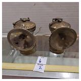 2 antique Auto-Lite carbide miner