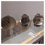 4 antique Auto-Lite carbide miner