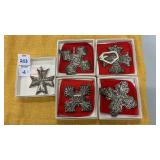 5 Sterling Reed & Barton Ornaments