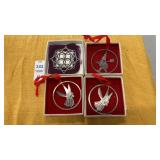 4 Sterling Ornaments
