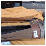 Vintage golf bag and clubs