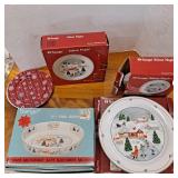 Sango assorted Christmas plates,