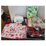Holiday table cloths & dish towels