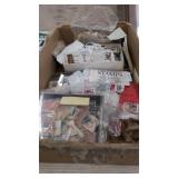 Box of vintage, and modern stamps. Nice!