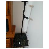 Small stand and electronic cane with light