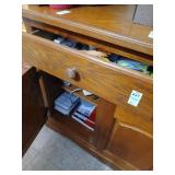 Drawer and lower left cabinet lot, contents only
