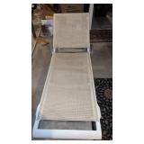 beige outdoor adjustable plastic chaise lounge