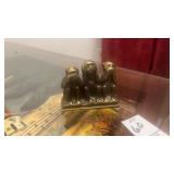 Brass 3 Wise Monkey Figurine