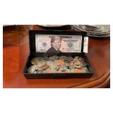 Lot of Assorted Change and Trump Bills