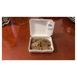 Container of Wheat Pennies Assorted Dates