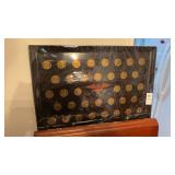 Vintage Couroc Tray President Gold Tone Inlaid